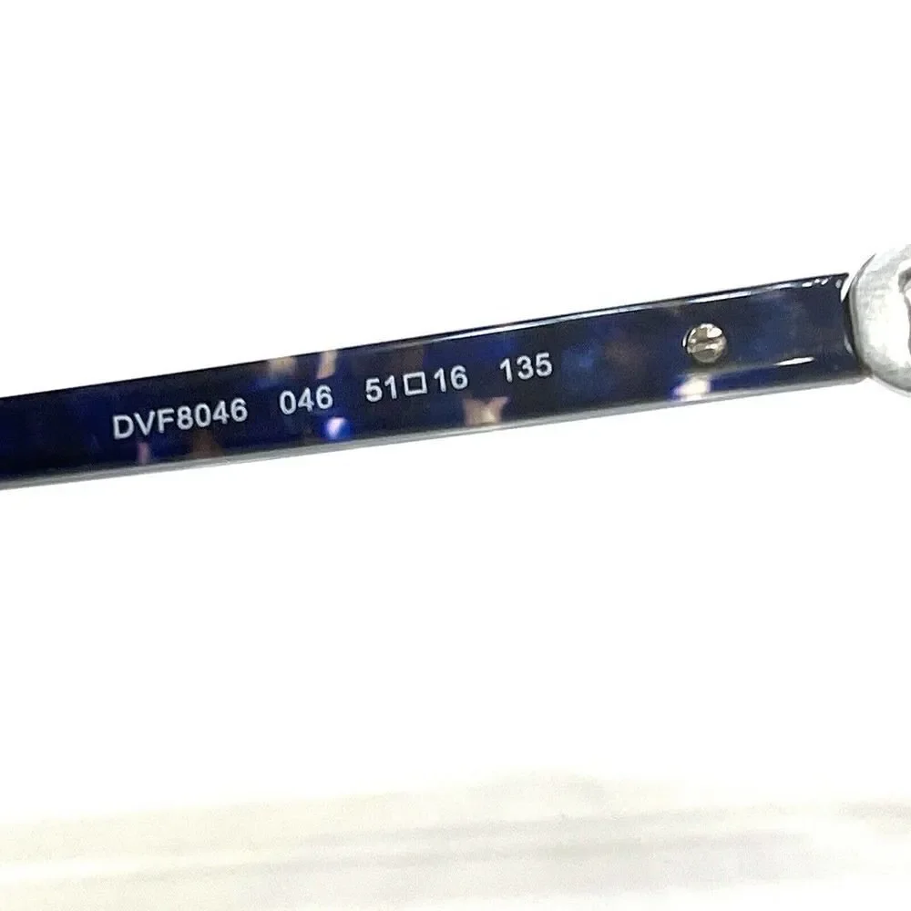 NEW Diane von Furstenberg DVF 8046 046 Matte Silver Eyeglasses Frames 51-16-135